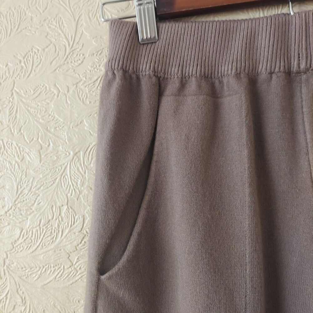 YUNA Brown Knit Lounge Shorts Sz Small - Picture 2 of 9